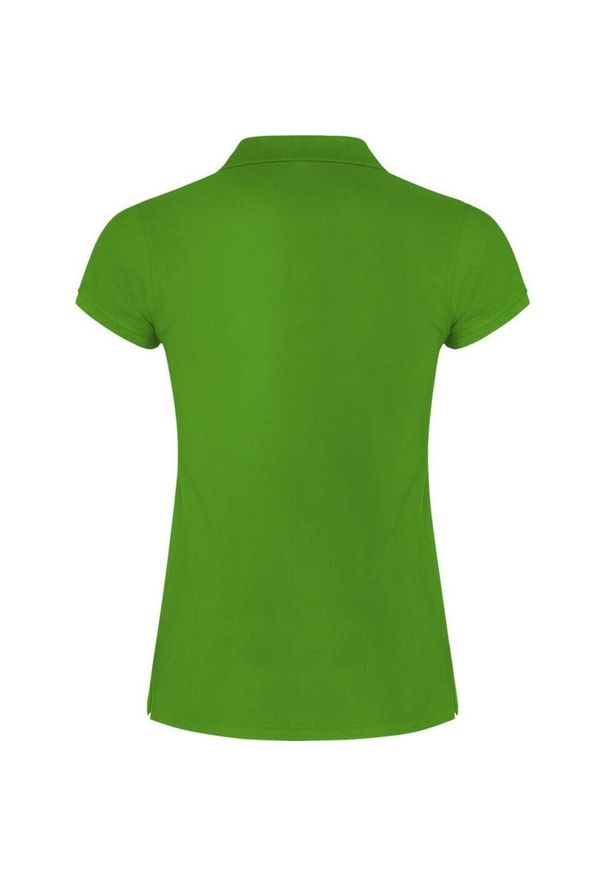 ROLY - Damska Koszulka Polo W Gwiazdki. Typ kołnierza: polo. Kolor: zielony