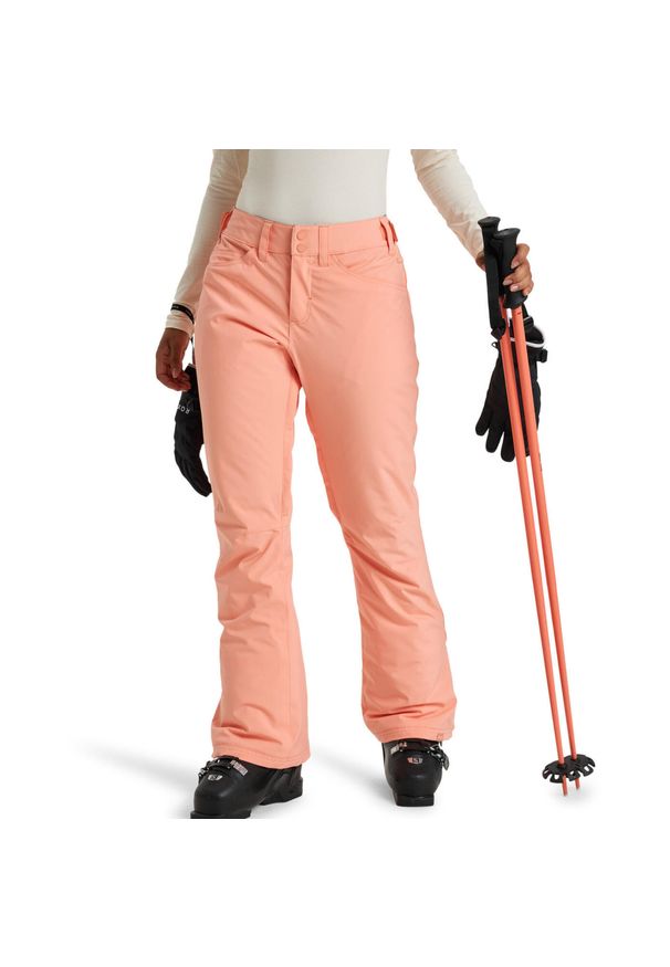 Roxy - Spodnie snowboardowe damskie ROXY Backyard. Kolor: różowy. Sezon: zima. Sport: snowboard