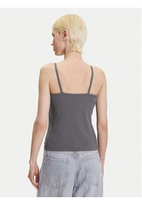Adidas - adidas Top ALL SZN Rib JJ1223 Szary Slim Fit. Kolor: szary. Materiał: wiskoza, bawełna #3