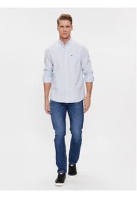 Tommy Jeans Koszula Oxford DM0DM18335 Błękitny Regular Fit. Kolor: niebieski. Materiał: bawełna