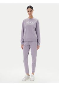EA7 Emporio Armani Dres 7W000115 AF13135 UA092 Fioletowy Regular Fit. Kolor: fioletowy. Materiał: bawełna