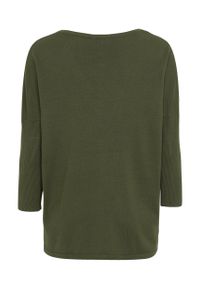 Freequent - Sweter pasujący do wielu stylizacji Jone. Kolor: oliwkowy. Materiał: wiskoza. Styl: elegancki #2