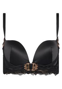 Hunkemöller Biustonosz z fiszbiną Avela 302375 Czarny. Kolor: czarny. Materiał: syntetyk