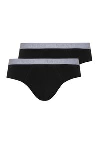 Hanro Komplet 2 par slipów 73075 Czarny. Kolor: czarny. Materiał: bawełna