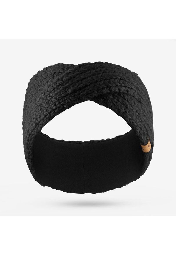 WEDZE - Opaska na głowę Quechua Wavy 500. Kolor: czarny. Materiał: akryl, materiał, poliester, elastan. Sezon: zima. Styl: sportowy