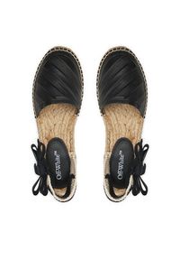 OFF-WHITE - Off-White Espadryle OWIB015S23LEA0011010 Czarny. Kolor: czarny. Materiał: skóra