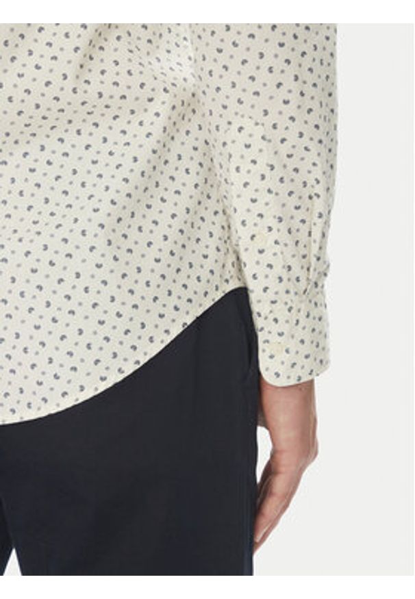 TOMMY HILFIGER - Tommy Hilfiger Koszula MW0MW38559 Beżowy Slim Fit. Kolor: beżowy. Materiał: bawełna