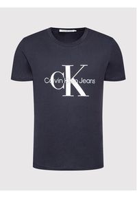 Calvin Klein Jeans T-Shirt J30J320935 Granatowy Slim Fit. Kolor: niebieski. Materiał: bawełna #3