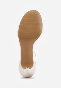 Born2be - Białe Sandały na Szpilce z Cienkim Paskiem Nealia. Okazja: na co dzień. Zapięcie: pasek. Kolor: biały. Materiał: jeans. Obcas: na szpilce. Styl: casual, klasyczny #6