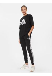 Adidas - adidas Spodnie dresowe 3-Stripes GM5542 Czarny Slim Fit. Kolor: czarny. Materiał: bawełna