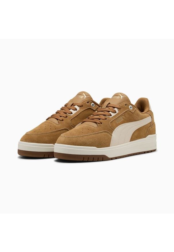 Puma Sneakersy Shuffle Downtown 402597 07 Brązowy. Kolor: brązowy. Materiał: zamsz, skóra