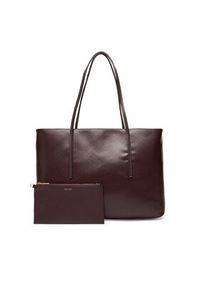 Calvin Klein Torebka Emblem Aop Tote W/ Pouch LV04F3266G Bordowy. Kolor: czerwony. Materiał: skórzane #2