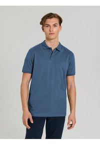 Sinsay - Koszulka polo - niebieski. Typ kołnierza: polo. Kolor: niebieski
