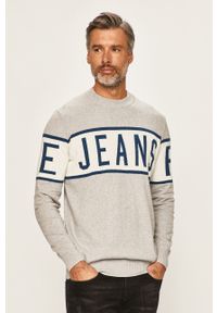 Pepe Jeans - Sweter Downing. Okazja: na co dzień. Kolor: szary. Materiał: dzianina. Styl: casual #1