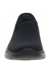 skechers - Buty do chodzenia damskie Skechers Slip-ins: Go Walk Arch Fit 2.0. Zapięcie: bez zapięcia. Kolor: czarny. Materiał: materiał, syntetyk, tkanina. Szerokość cholewki: normalna. Sport: turystyka piesza