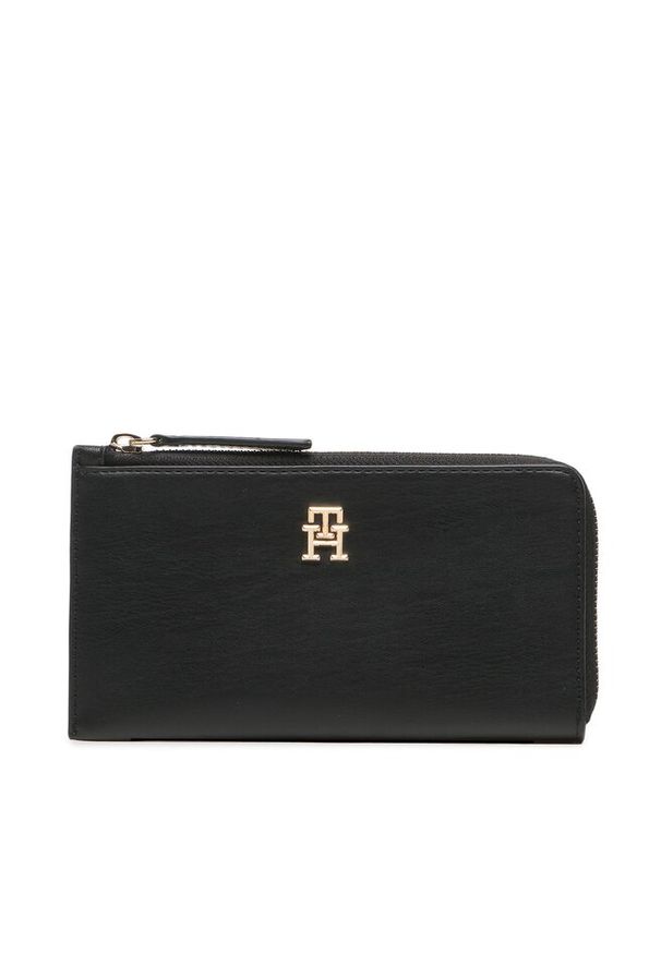 TOMMY HILFIGER - Duży Portfel Damski Tommy Hilfiger. Kolor: czarny