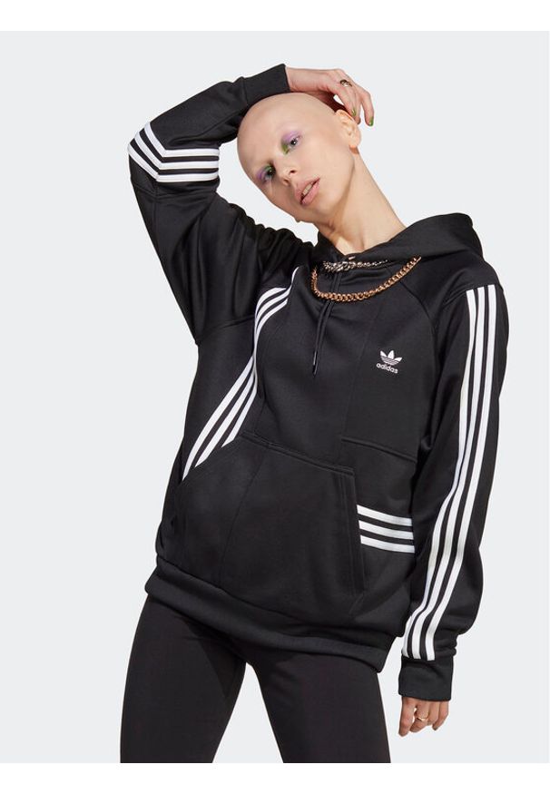 Adidas - adidas Bluza Hoodie IC2382 Czarny. Kolor: czarny. Materiał: syntetyk