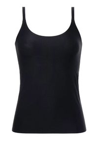Chantelle Top Soft Stretch C10620 Czarny Slim Fit. Kolor: czarny. Materiał: syntetyk