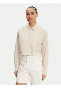 Calvin Klein Jeans Koszula J20J225078 Beżowy Regular Fit. Kolor: beżowy. Materiał: bawełna #1