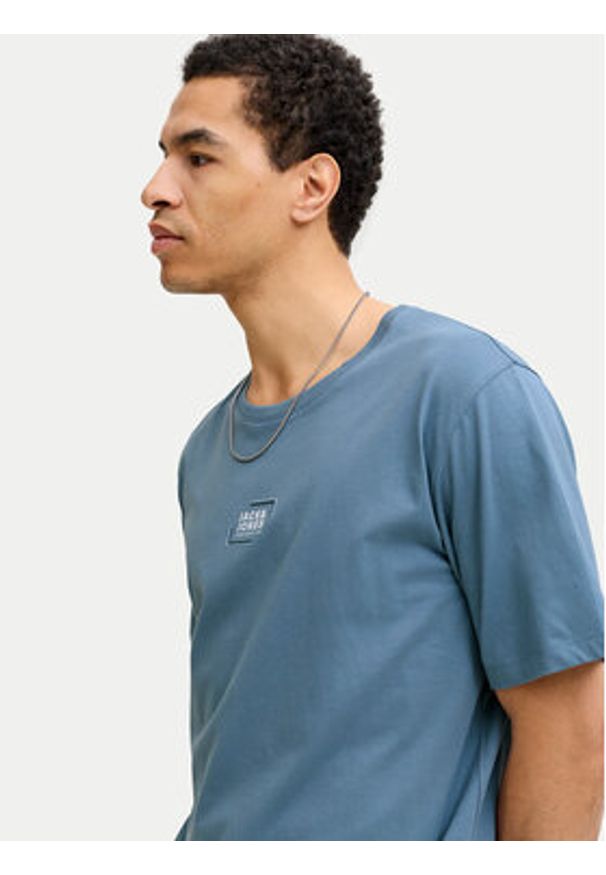 Jack & Jones T-Shirt Corp Graphic 12268415 Niebieski Regular Fit. Kolor: niebieski. Materiał: bawełna