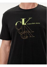 Calvin Klein Jeans T-Shirt Monogram Echo J30J325352 Czarny Regular Fit. Kolor: czarny. Materiał: bawełna