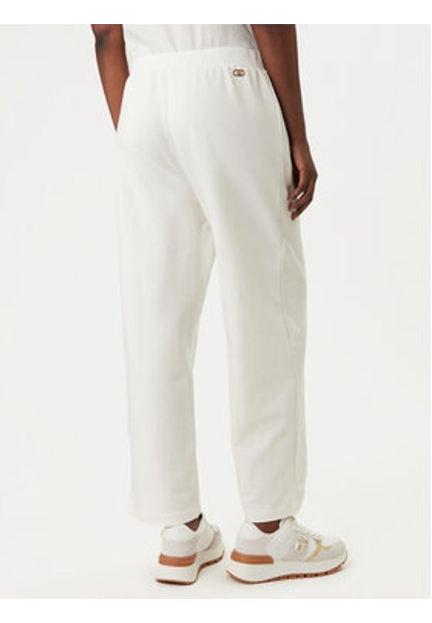 Liu Jo Sport Spodnie materiałowe TA6211 FS090 Écru Regular Fit. Materiał: bawełna. Styl: sportowy