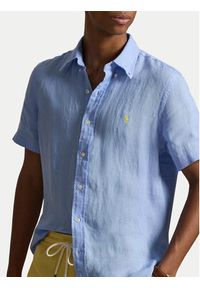 Polo Ralph Lauren Koszula 710968912501 Niebieski Regular Fit. Typ kołnierza: polo. Kolor: niebieski. Materiał: len #3