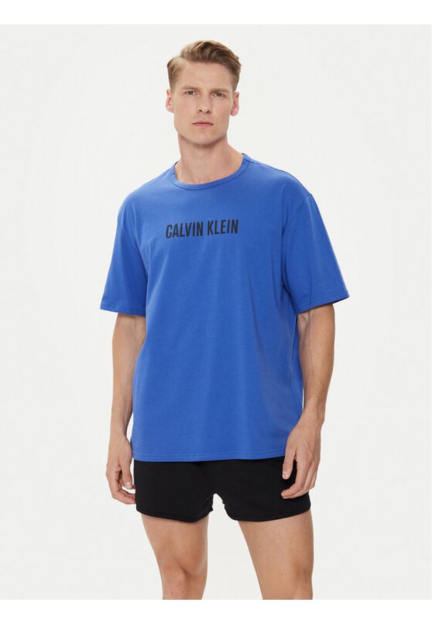 Calvin Klein Underwear T-Shirt 000NM2567E Niebieski Regular Fit. Kolor: niebieski. Materiał: bawełna