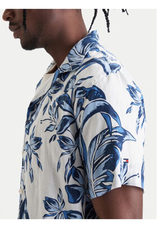 TOMMY HILFIGER - Tommy Hilfiger Koszula MW0MW42403 Niebieski Regular Fit. Kolor: niebieski. Materiał: len