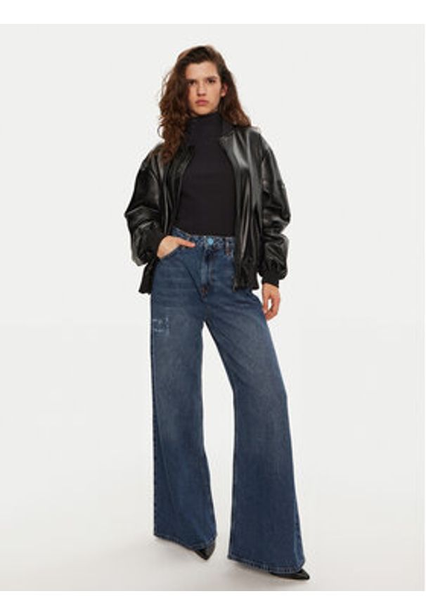 One Teaspoon Jeansy 26644 Niebieski Wide Leg. Kolor: niebieski