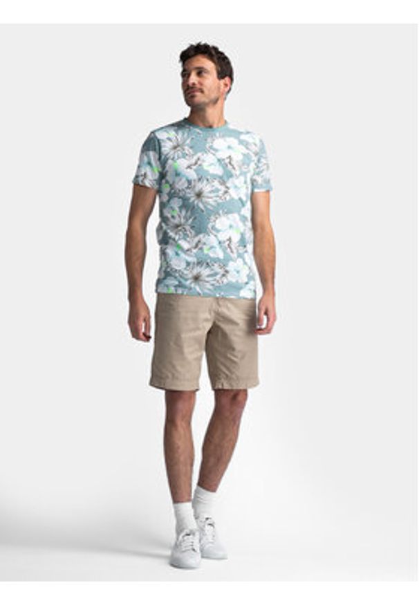 Petrol Industries Szorty materiałowe M-1040-SHO501 Beżowy Slim Fit. Kolor: beżowy. Materiał: bawełna