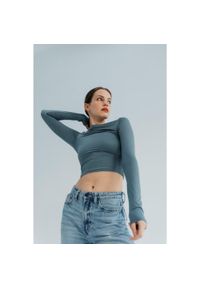 MOONHOLI - Longsleeve do jogi damski Moonholi Vogue z długim rękawem. Kolor: szary. Długość rękawa: długi rękaw. Długość: długie. Sport: joga i pilates