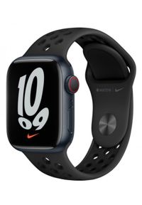 APPLE - Smartwatch Apple Watch Nike 7 GPS+Cellular 41mm aluminium, północ | antracyt/czarny pasek sportowy. Rodzaj zegarka: smartwatch. Kolor: czarny. Styl: sportowy