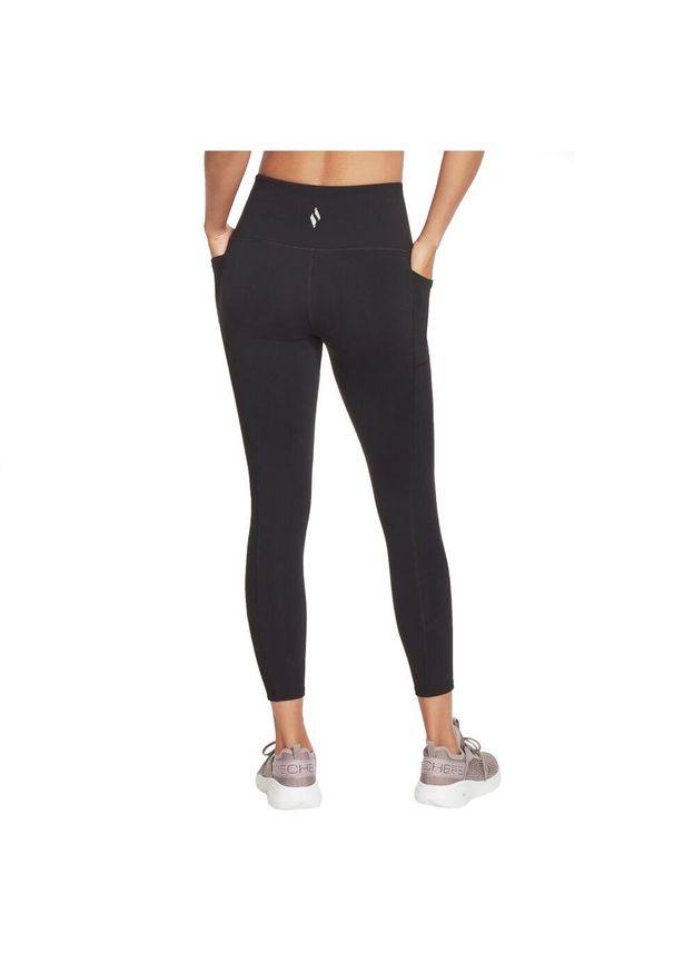 skechers - Spodnie treningowe damskie Skechers GO Walk High. Kolor: czarny, wielokolorowy. Materiał: nylon. Sport: fitness