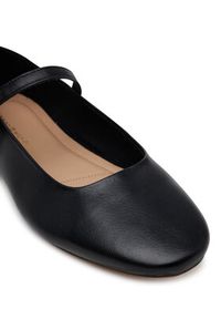 TOMMY HILFIGER - Tommy Hilfiger Baleriny Leather Maryjane Ballerina FW0FW08651 Czarny. Kolor: czarny. Materiał: skóra #6