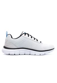 skechers - Buty do chodzenia męskie Skechers Track-ripkent. Zapięcie: sznurówki. Kolor: biały. Materiał: guma, syntetyk, tkanina, materiał. Szerokość cholewki: normalna. Sport: turystyka piesza