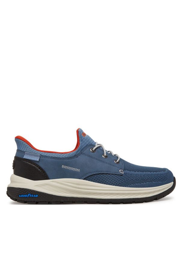 skechers - Skechers Sneakersy Meroe-Alden 205467/BLU Niebieski. Kolor: niebieski. Materiał: materiał