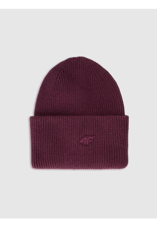 4f - 4F Czapka zimowa uniseks - czerwona Uniwersalny. Kolor: czerwony. Materiał: wiskoza, skóra, syntetyk, materiał. Sezon: zima. Styl: casual, klasyczny