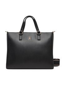 TOMMY HILFIGER - Tommy Hilfiger Torebka Th Joy Satchel AW0AW16814 Czarny. Kolor: czarny. Materiał: skórzane #7