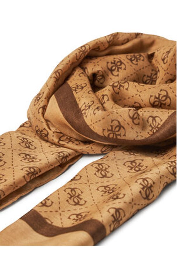 Guess Szal AW5341 POL03 Brązowy. Kolor: brązowy. Materiał: poliester, materiał
