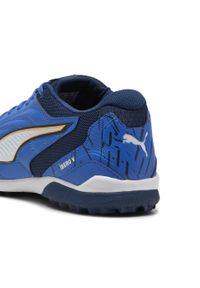 Puma - Buty halowe unisex IBERO TT PUMA Mountain Blue White Heat Fire Persian Orange. Kolor: pomarańczowy, żółty, niebieski, wielokolorowy, biały. Sport: piłka nożna