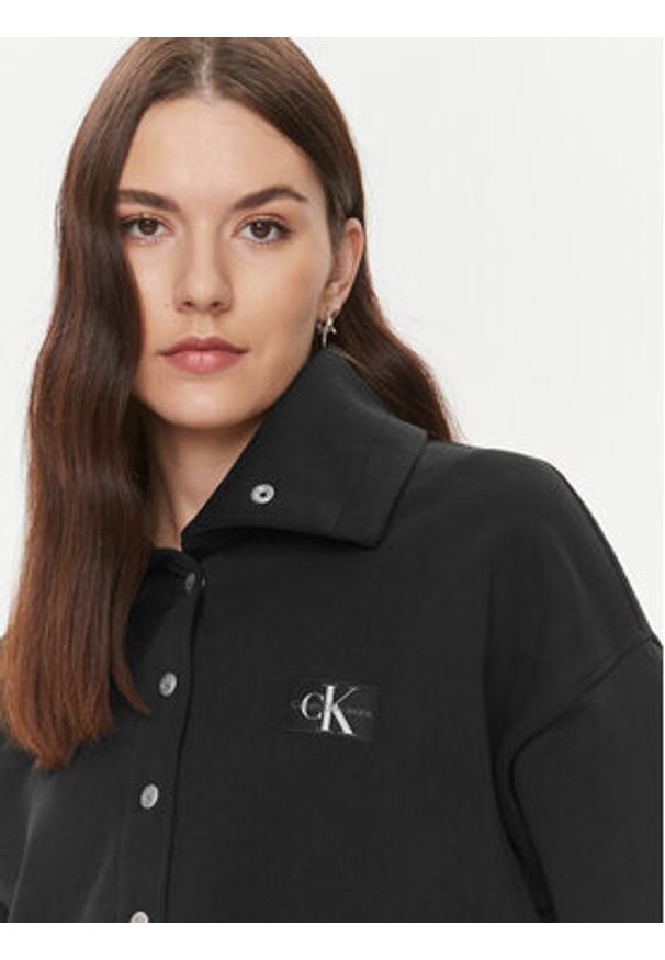 Calvin Klein Jeans Bluza J20J222550 Czarny Regular Fit. Kolor: czarny. Materiał: bawełna