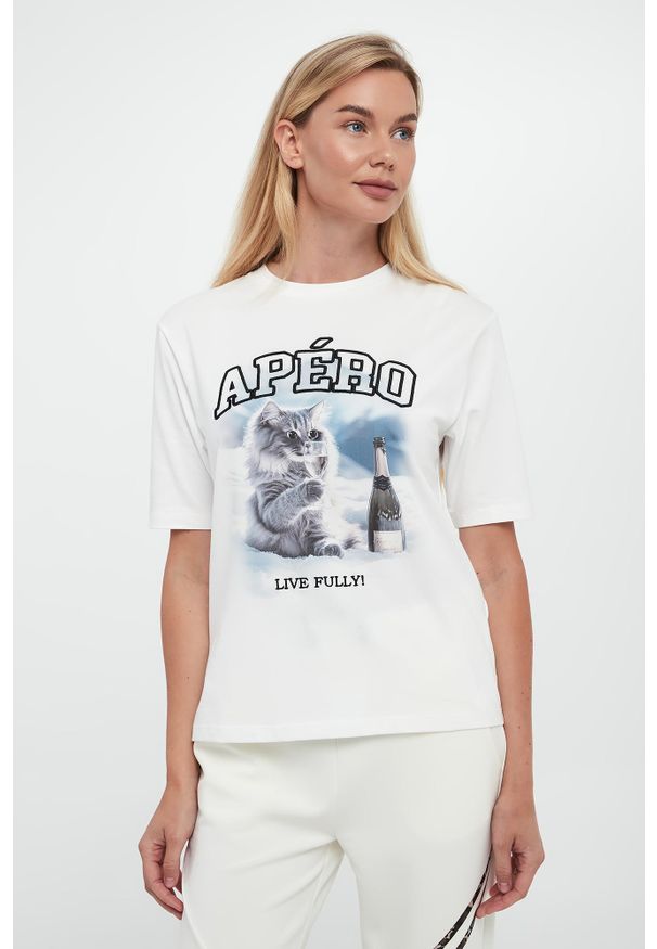 Sportalm - T-shirt damski z nadrukiem SPORTALM. Wzór: nadruk