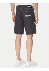 Karl Lagerfeld Jeans Szorty jeansowe B2M10077 Szary Straight Fit. Kolor: szary. Materiał: bawełna #4