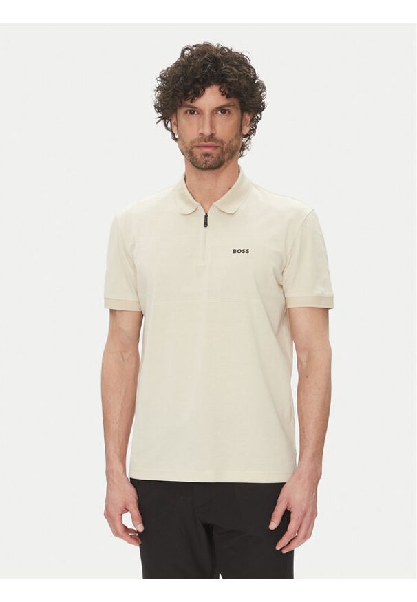 BOSS Polo Philix Pima 50538177 Beżowy Regular Fit. Typ kołnierza: polo. Kolor: beżowy. Materiał: bawełna