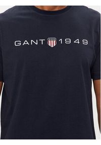 GANT - Gant T-Shirt Graphic 2003242 Granatowy Regular Fit. Kolor: niebieski. Materiał: bawełna