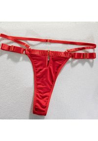 Intica - Komplet bielizny z pasem i łańcuszkiem elegancki design Hajnalka. Kolor: czarny. Materiał: tkanina #8