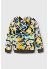 Guess bluza bawełniana dziecięca kolor żółty z kapturem wzorzysta. Typ kołnierza: kaptur. Kolor: żółty. Materiał: bawełna #2