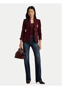 Lauren Ralph Lauren - LAUREN RALPH LAUREN Marynarka 200797305029 Bordowy Slim Fit. Kolor: czerwony. Materiał: bawełna #2