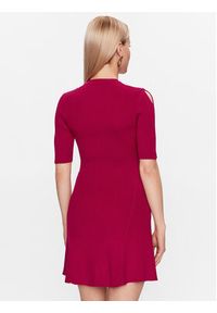 Pinko Sukienka dzianinowa 101227 A0TU Czerwony Regular Fit. Kolor: czerwony. Materiał: wiskoza